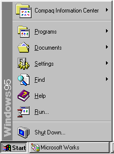 [Start menu from Windows 95]