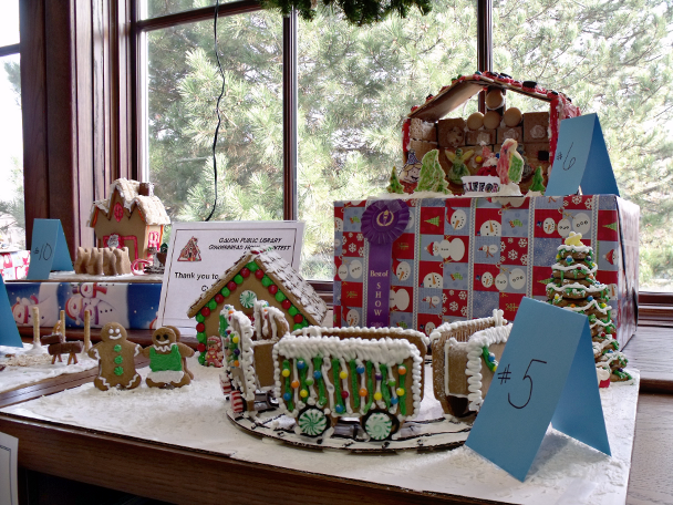 [photo of gingerbread houses 5, 6, 10]